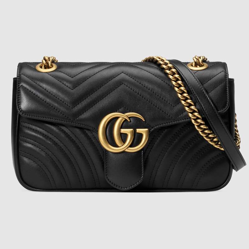 Gucci GG Marmont Small Matelasse Shoulder Bag 443497 Black